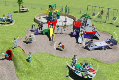 CGI of Moorgate play area